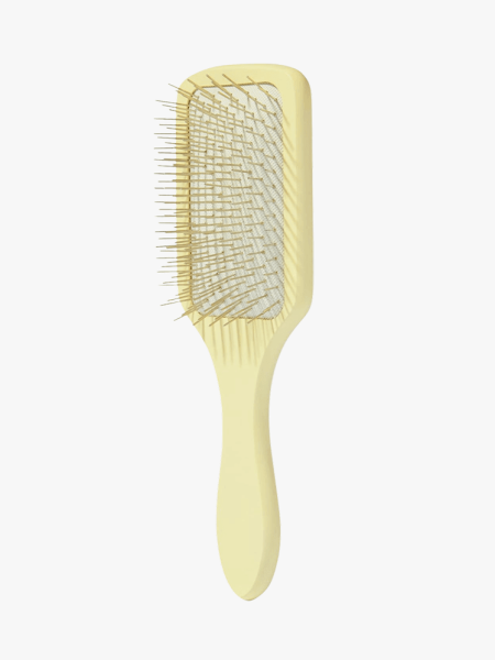 Mane Ready or Knot Detangling Paddle Hair Brush on a grey background